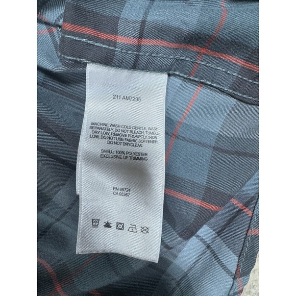 Columbia Men's Size XL Shirt Omni Wick Advanced Evaporation Plaid Blue Vent Flaw - Picture 10 of 13